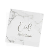 Eid servetten -marmer-zilver | 10 stuks - Islamboekhandel.nl