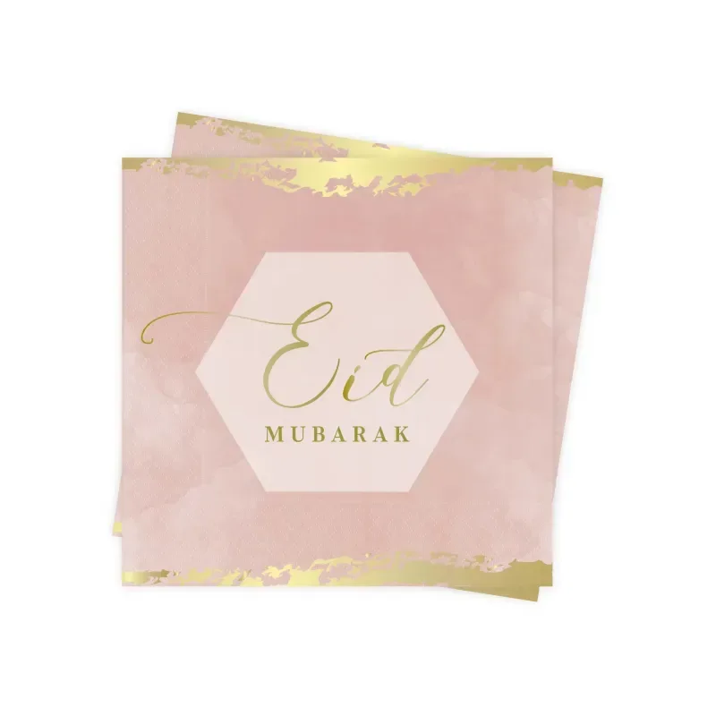 Eid servetten -oudroze | 10 stuks - Islamboekhandel.nl