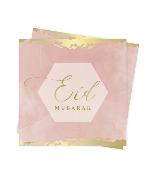 Eid servetten -oudroze | 10 stuks - Islamboekhandel.nl
