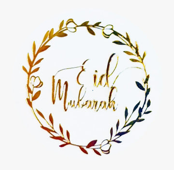 Eid stickers krans goud (10stuks) - Islamboekhandel.nl