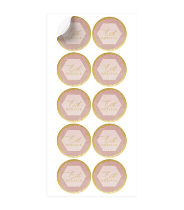 Eid stickers -oudroze - Islamboekhandel.nl