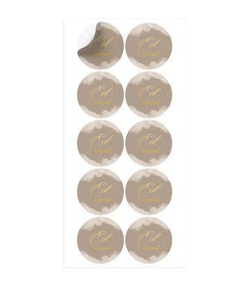 Eid stickers -taupe - Islamboekhandel.nl