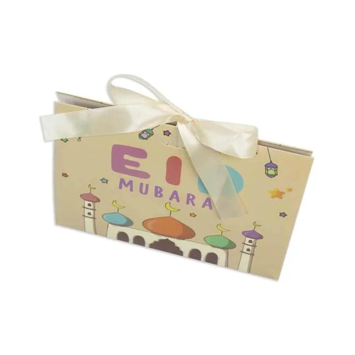 Decoratieve tissueboxhouder met Eid Mubarak moskee artwork voor traktatietasje lampion kids