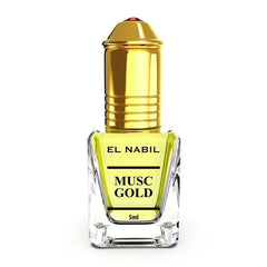 Gold-topped parfumolie musc gold fles met elegant ontwerp voor El-Nabil Parfumolie Musc Gold