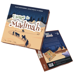 Escape to Medina bordspel doos met kleurrijke ontwerp en strategie-elementen