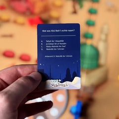 Vraagkaart voor bordspel Escape To Medina te bewonderen op de afbeelding