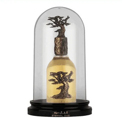 Eternal Oud fles met boomdesign, zwart en goud, Lattafa Parfum arabisch merk