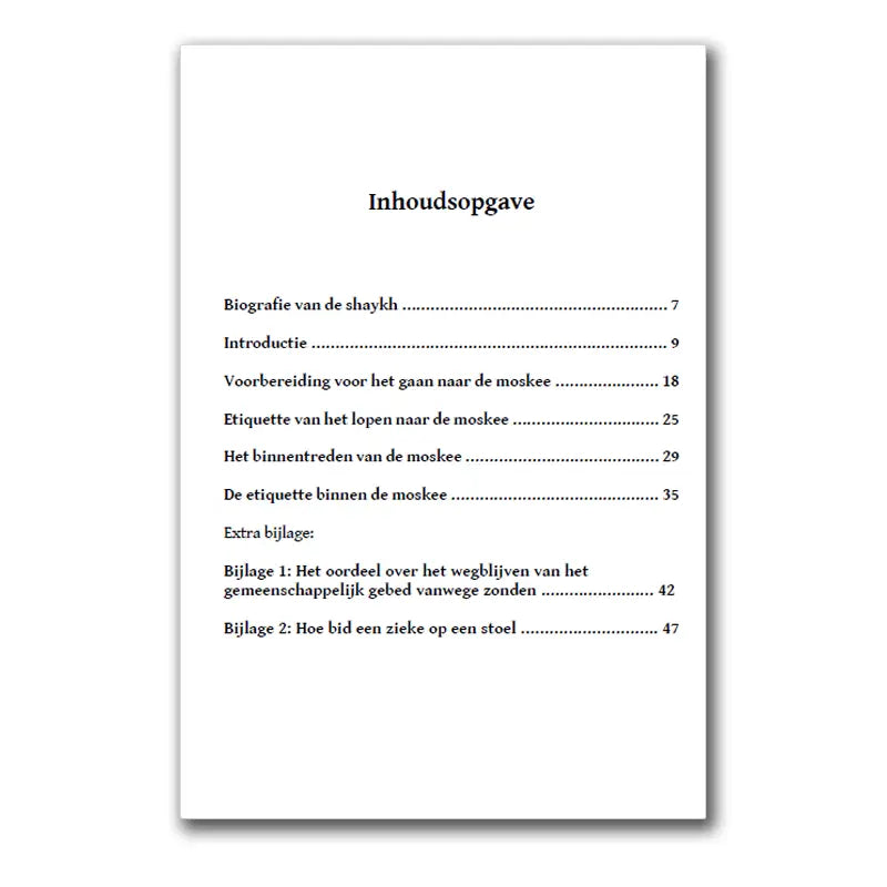 De etiquette & manieren van de huizen van Allah - Islamboekhandel.nl