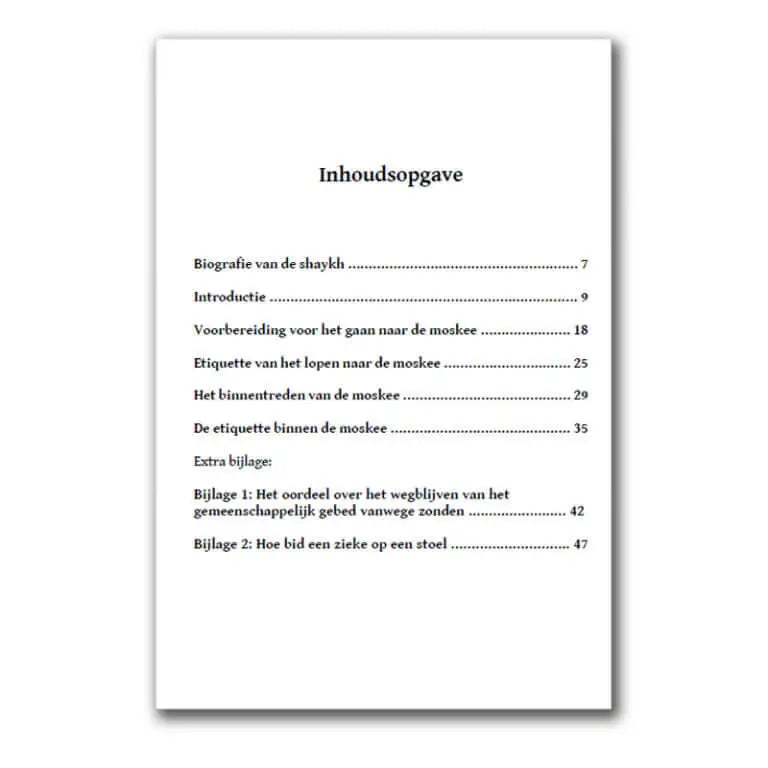 De etiquette & manieren van de huizen van Allah - Islamboekhandel.nl