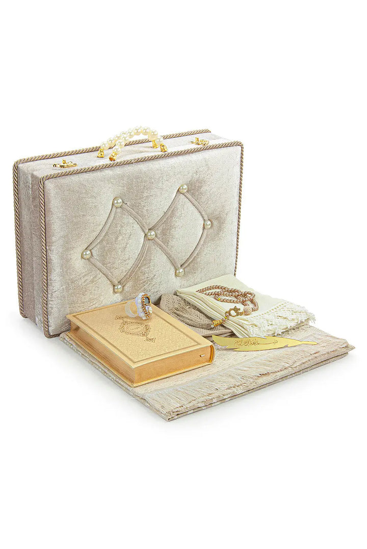 Exclusieve Cadeauset in Bruidsschatkist -Beige - Islamboekhandel.nl