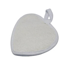 Hartvormige exfoliant loofah naturel met ophanglus voor een zachte huidverzorging