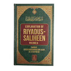 Groene en gouden boek getiteld Explanation of Riyadus-Saliheen Volume 6