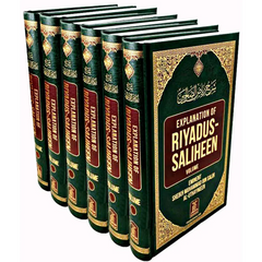 Set groene en gouden islamitische boeken voor uitleg van Riyadus-Saliheen Volume1-6