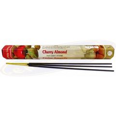 Flute Cherry Almond Wierookstokjes met rode en crèmekleurige verpakking