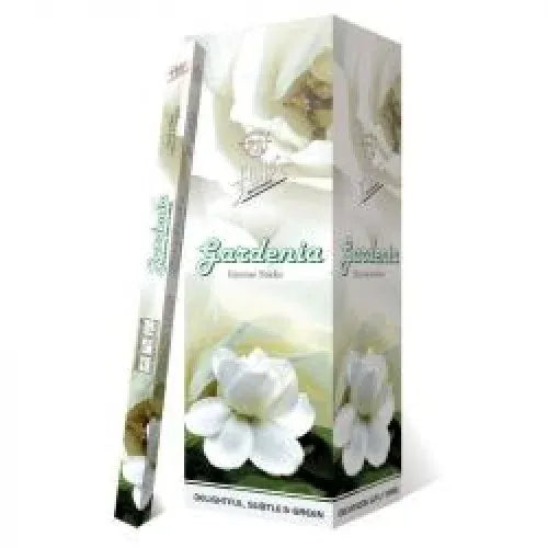 Flute Wierookstokjes Gardenia verpakking met witte bloemen en wierookstokjes gardenia