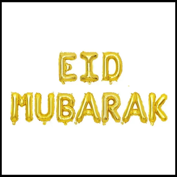 Folieballon "Eid mubarak" Goud - Islamboekhandel.nl