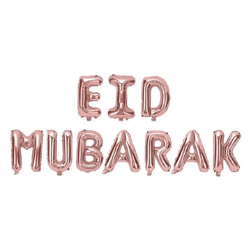 Folieballon Eid mubarak rosé - Islamboekhandel.nl