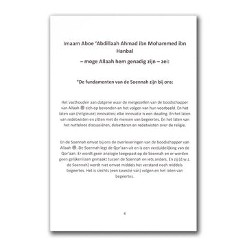De fundamenten van de soenah - Islamboekhandel.nl