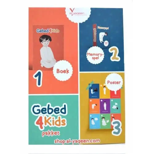 Gebed 4 kids + memory spel - Islamboekhandel.nl