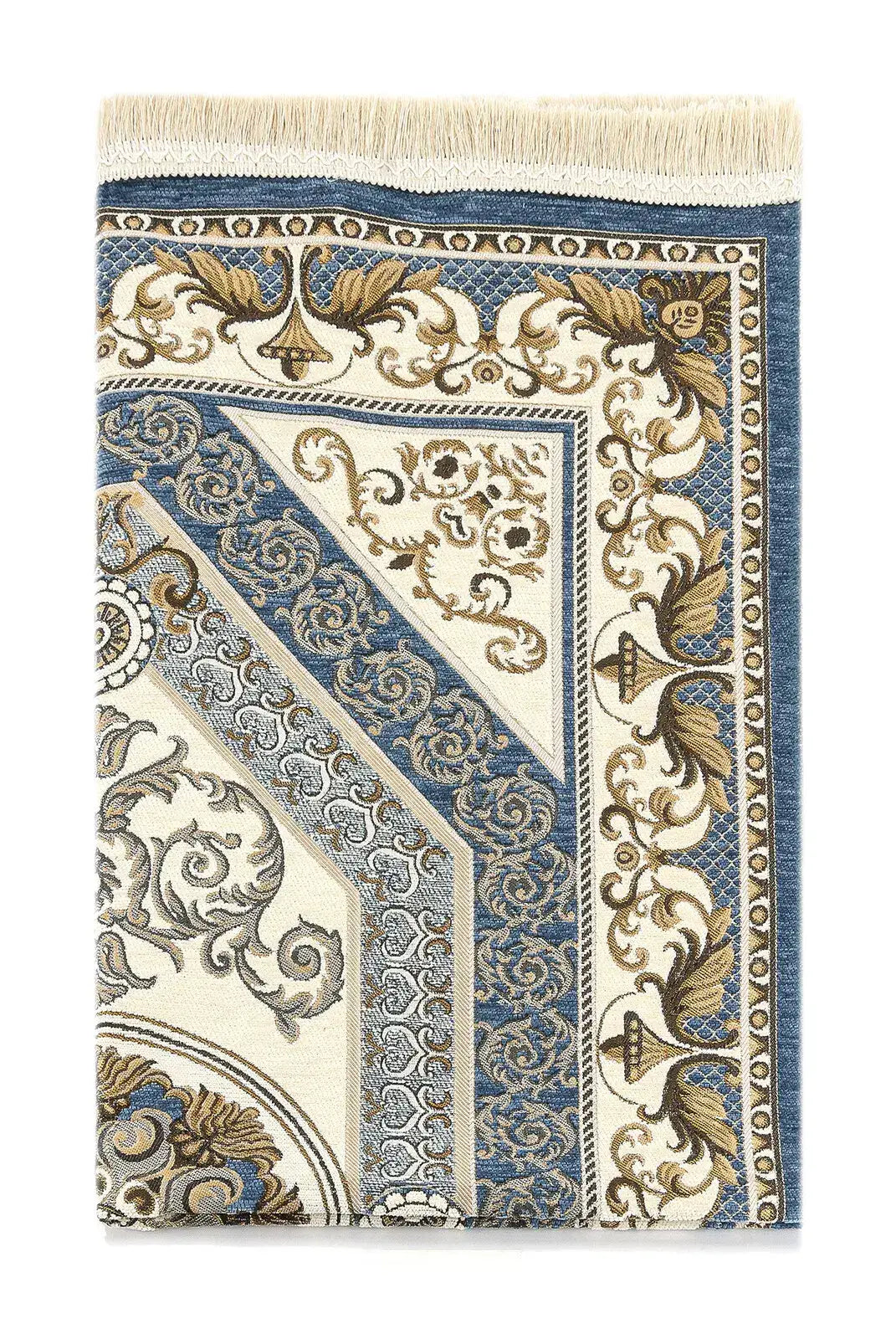 Gebedskleed Blauw/Grijs met sierpatroon - Islamboekhandel.nl