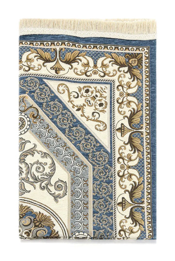 Gebedskleed Blauw/Grijs met sierpatroon - Islamboekhandel.nl