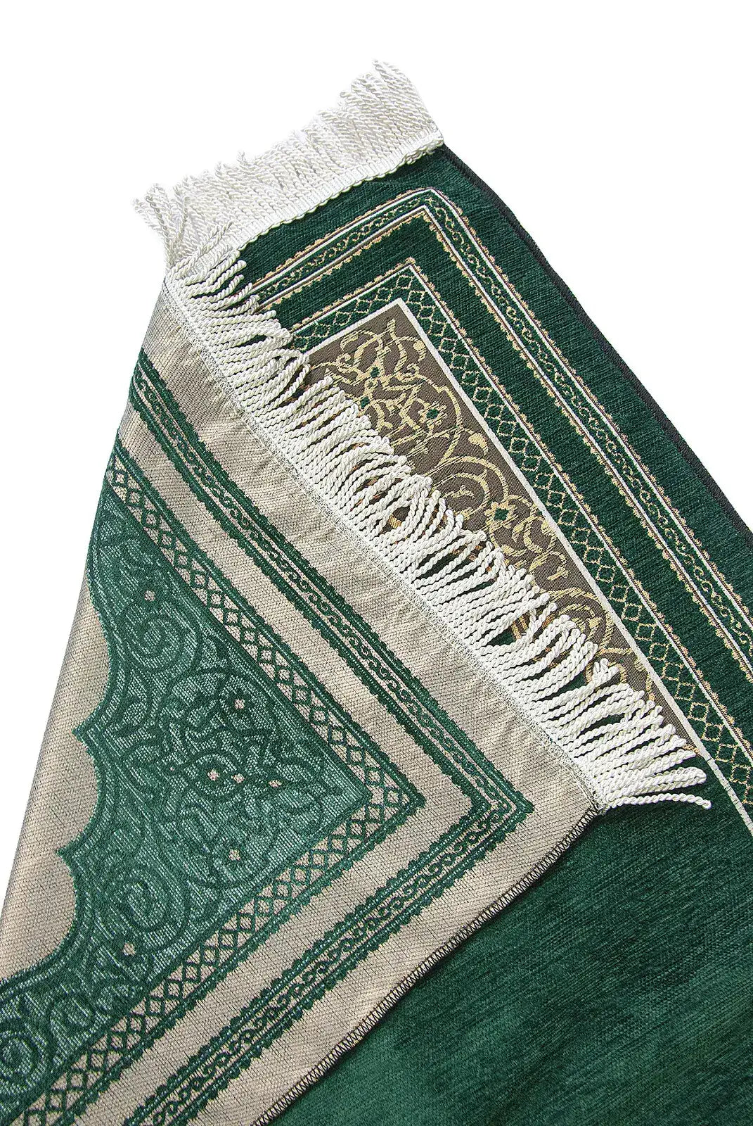 Gebedskleed van Chenille -Groen - Islamboekhandel.nl
