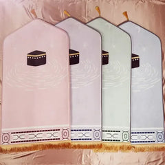 Gebedskleed dik en zacht pastel - Islamboekhandel.nl