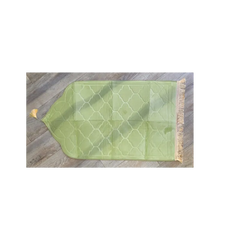 Light groene gebedskleed koepel dik met tassels voor gebedsrituelen