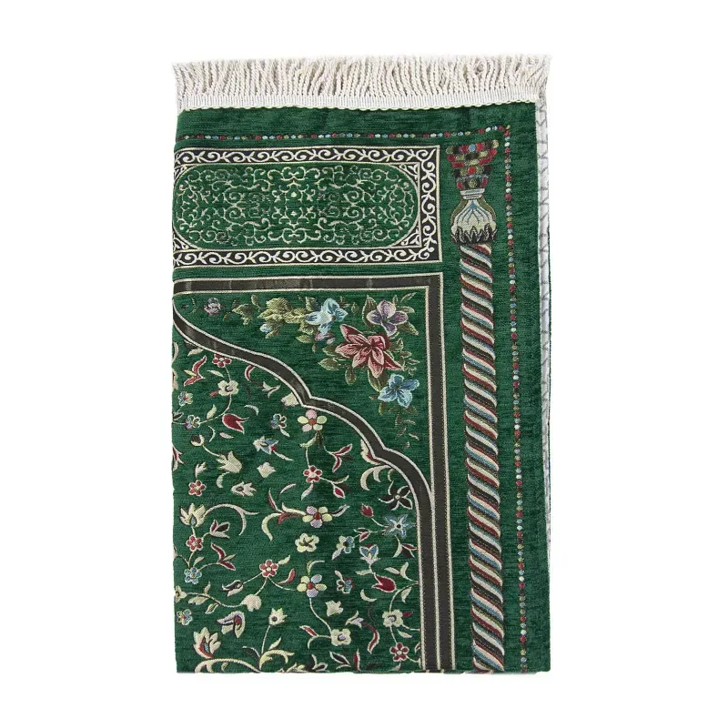 Gebedskleed Rawda Bloemenpatroon en Gevoerde Afwerking - Islamboekhandel.nl