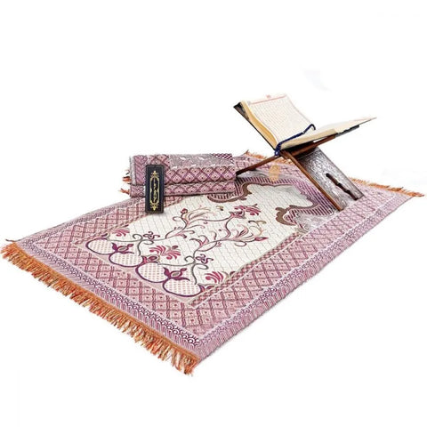 Gebedskleed super silvery - Roze Islamboekhandel.nl