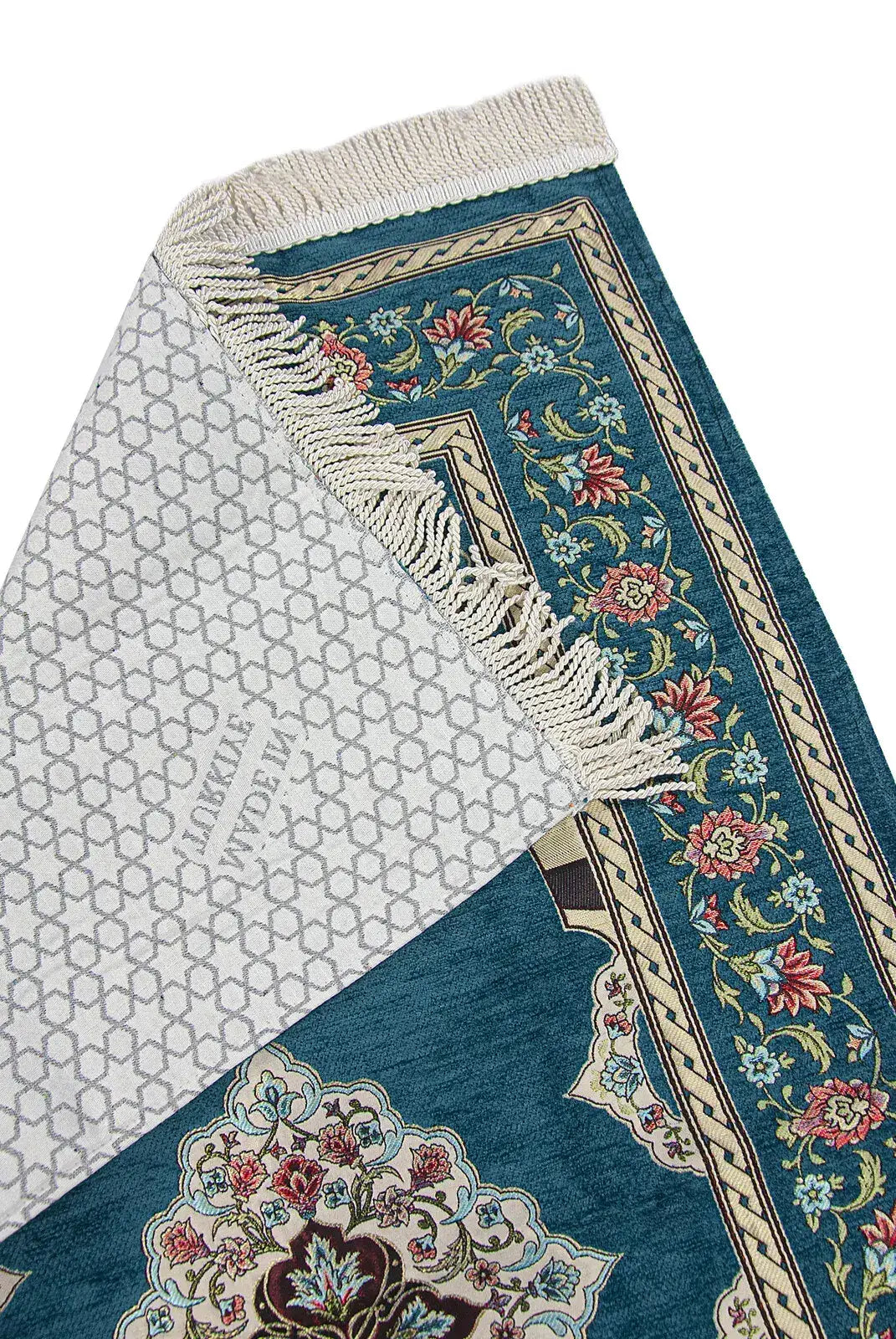 Gebedskleed Turquoise met Mihrab ontwerp - Islamboekhandel.nl