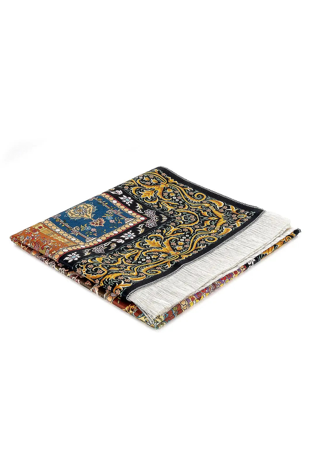 Gebedskleed van zijdetextuur met draagtas -design #1 - Islamboekhandel.nl