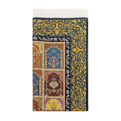 Gebedskleed van zijdetextuur met draagtas -design #1 - Islamboekhandel.nl