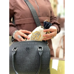 Gebedskleed van zijdetextuur met draagtas -design #2 - Islamboekhandel.nl