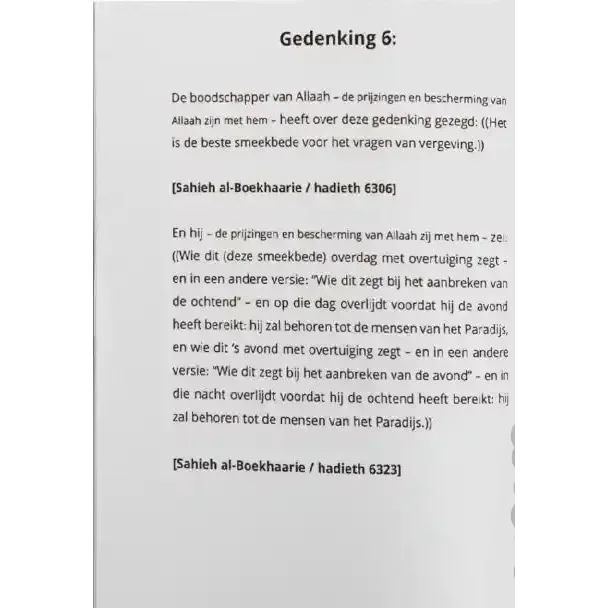 De gedenkingen van de ochtend en de avond - Islamboekhandel.nl