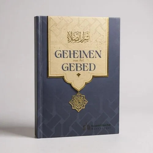 Donkerblauwe hardcover Geheimen van het gebed met gouden accenten en diepere betekenis