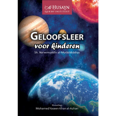 Boekcover Geloofsleer voor kinderen met kosmisch planeten- en sterrendesign