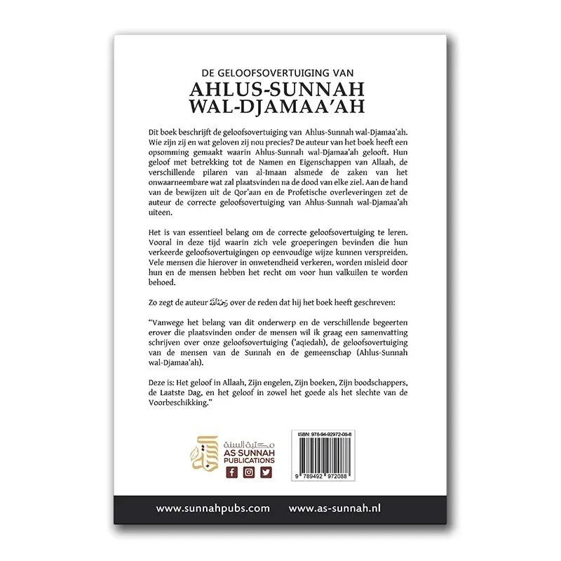 De geloofsovertuiging van ahlus-sunnah wal-djamaa'ah - Islamboekhandel.nl