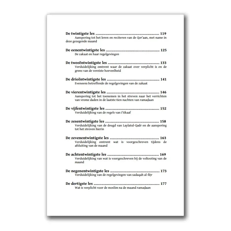 Een geschenk voor de mensen van imaan in lessen in de Ramadaan - Islamboekhandel.nl