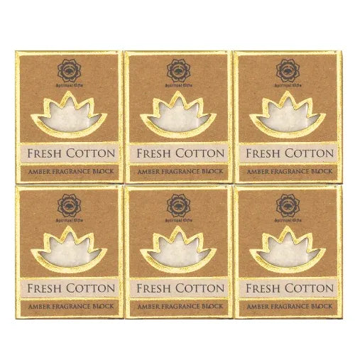 Zes dozen Geurblokje Fresh Cotton met Tree Amber geur en frisse bloemige aroma
