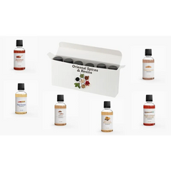 Geurolie set met etherische olie en oriental spices en resins voor aromatherapie