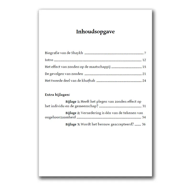 De gevolgen van zonden voor het individu en de maatschappij - Islamboekhandel.nl