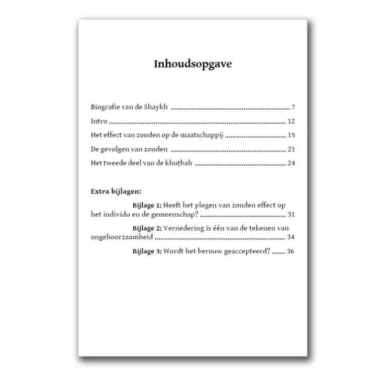 De gevolgen van zonden voor het individu en de maatschappij - Islamboekhandel.nl