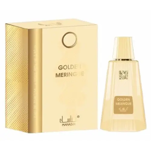 Golden meringue edp 100 ml in een slank goudkleurig glazen flesje met bijpassende dop en elegante verpakking