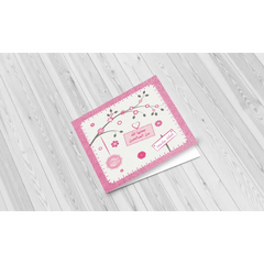 Greeting card baby girl I-Creations