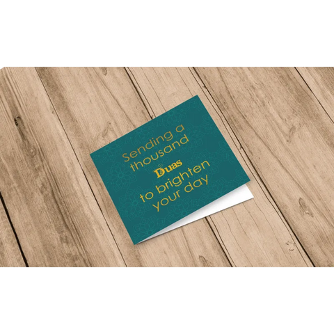 Greeting card sending Dua doe'a green I-Creations