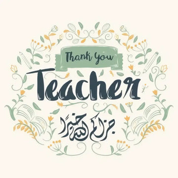 Greeting card teacher flower - Islamboekhandel.nl