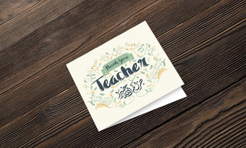 Greeting card teacher flower - Islamboekhandel.nl