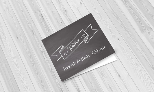 Greeting card teacher grey - Islamboekhandel.nl