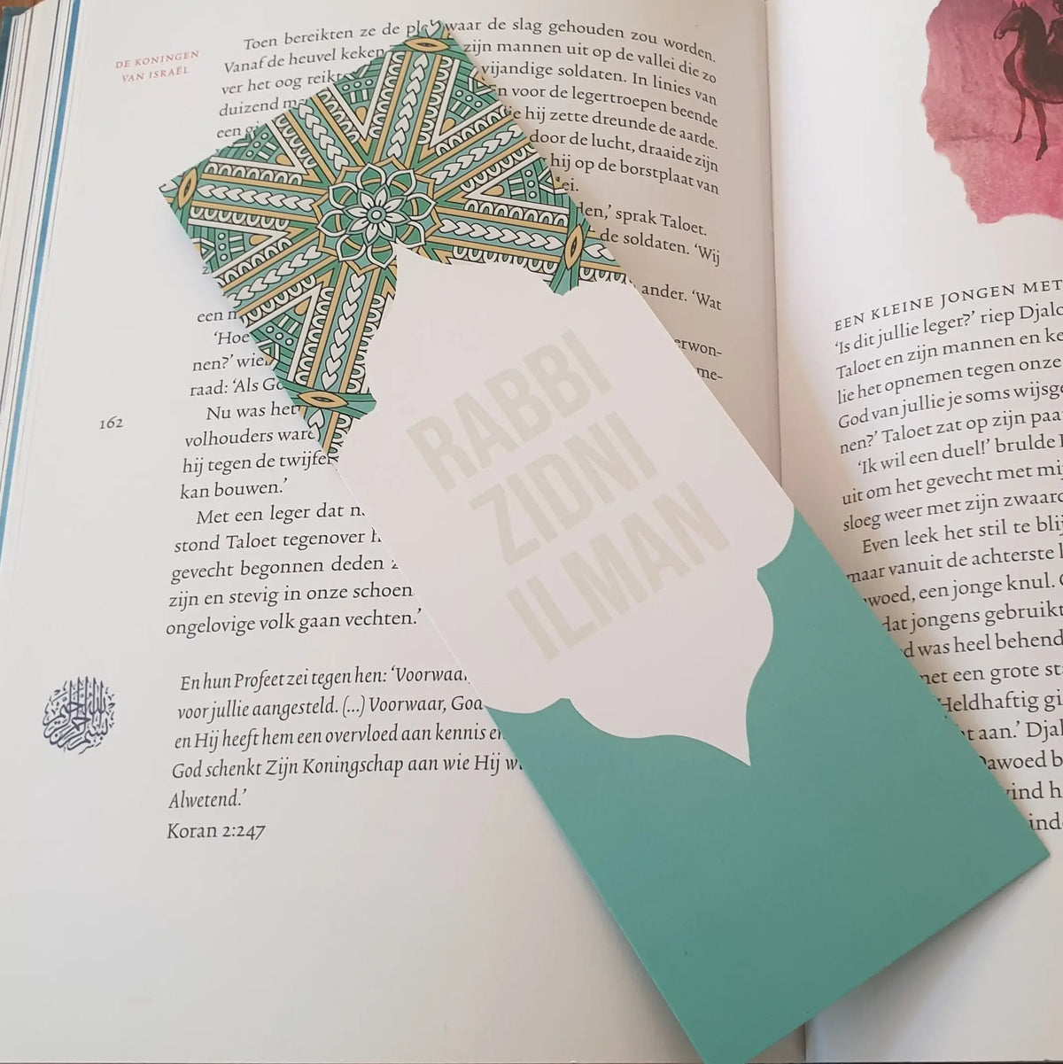 Grote boekenlegger mosaic green - Islamboekhandel.nl